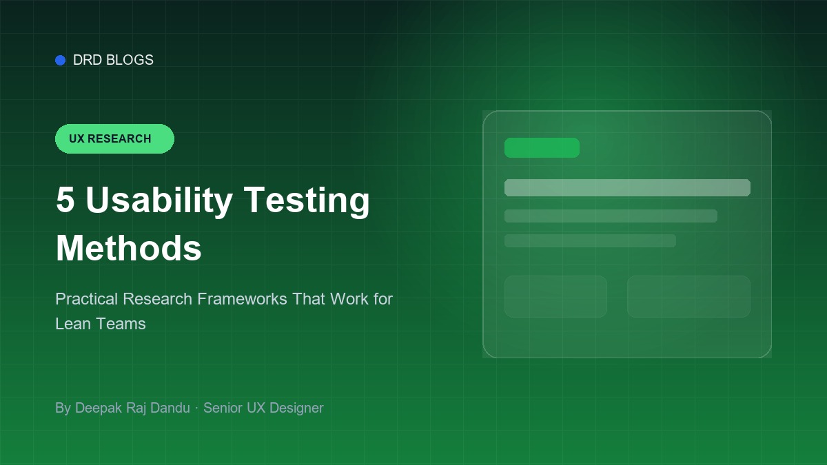 Usability Testing Methods
