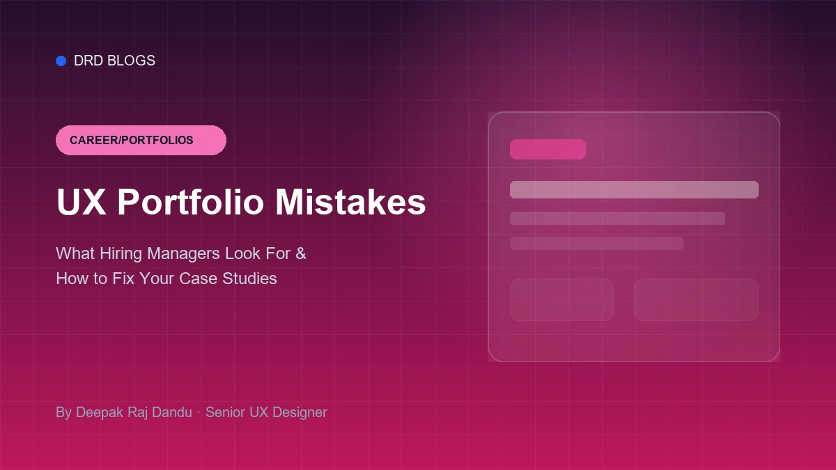 Ux Portfolio Mistakes